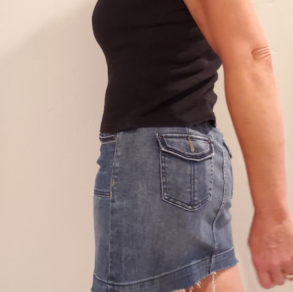 Vintage White House Black Market Mini Denim skirt - Picture 2 of 7
